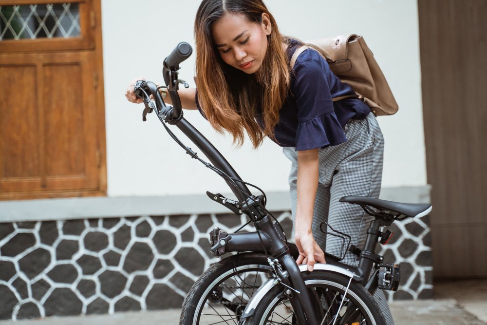 Bicicleta plegable para mujer