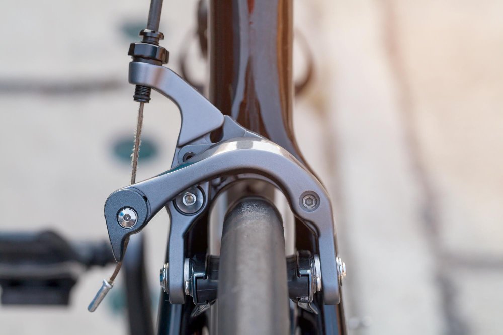 Freno de llanta en una bicicleta